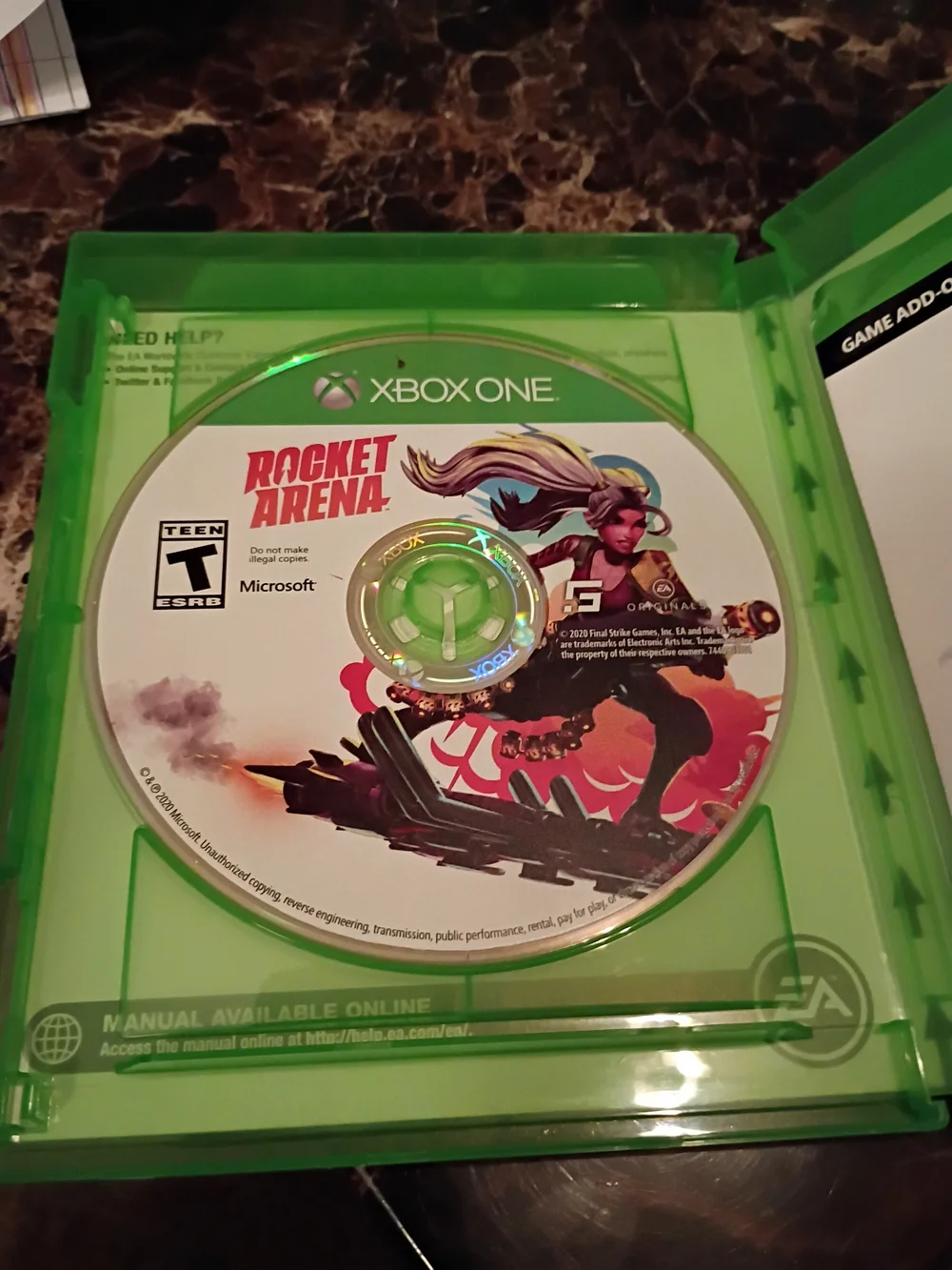 Rocket Arena Mythic Edition for Xbox One - White & Green Game Case